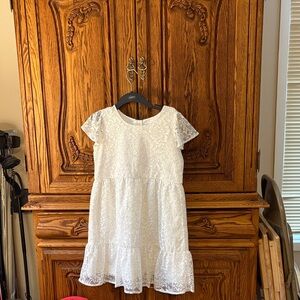 Elegant White Lace Kids Dress
